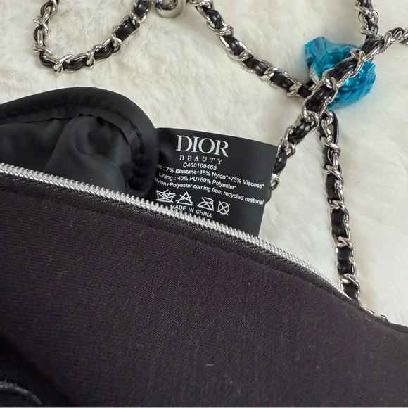 Dior Silver and Black Beauty Pouch/Clutch NIB - Picture 4 of 8